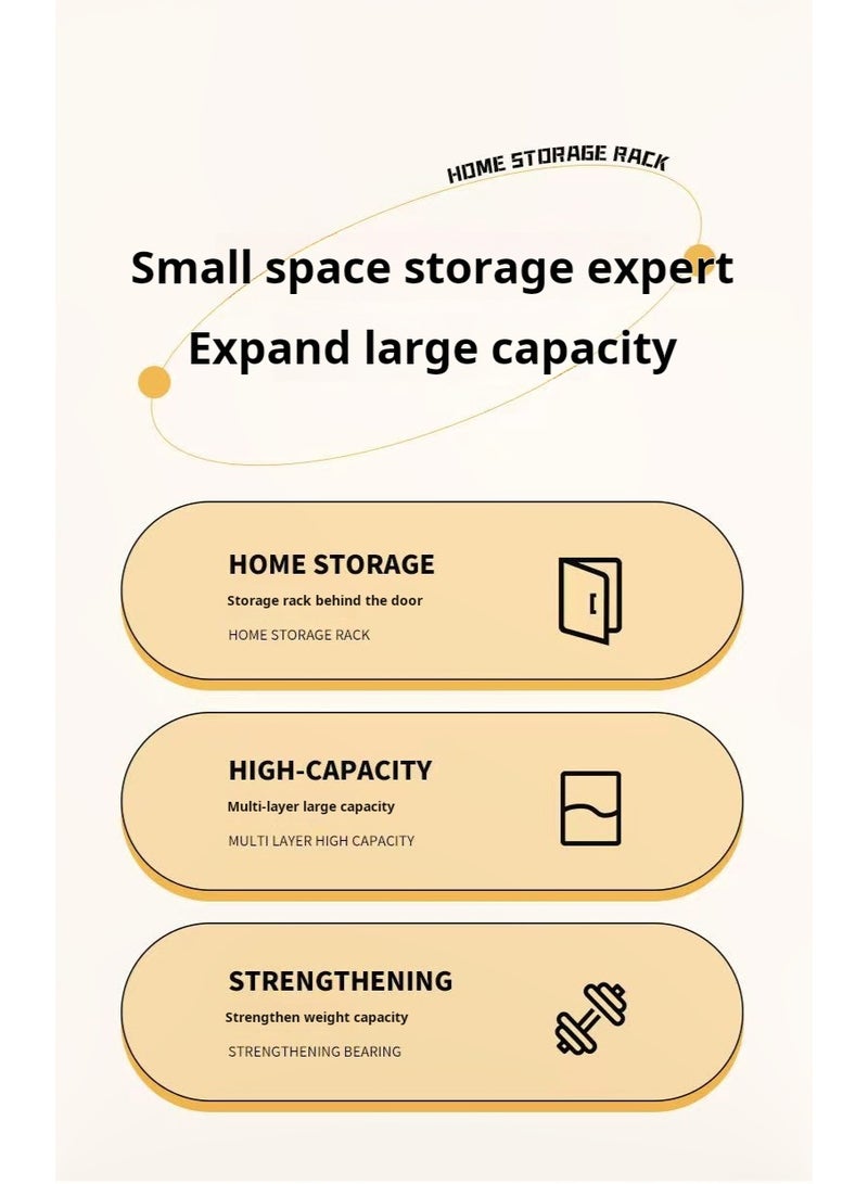 HaHaHai Bathroom Organizer & Kitchen Storage Rack, 8 Tier Slim Bathroom Storage Cabinet, Over Door Narrow Gap Shelf, Space Saving Plastic Organizer for Bathroom, Kitchen & Laundry, 9.5cm Wide 185cm Height - Image 4
